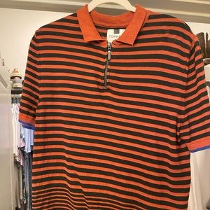 Topman - Knit Mens Polo - Zip Up - Sz M
